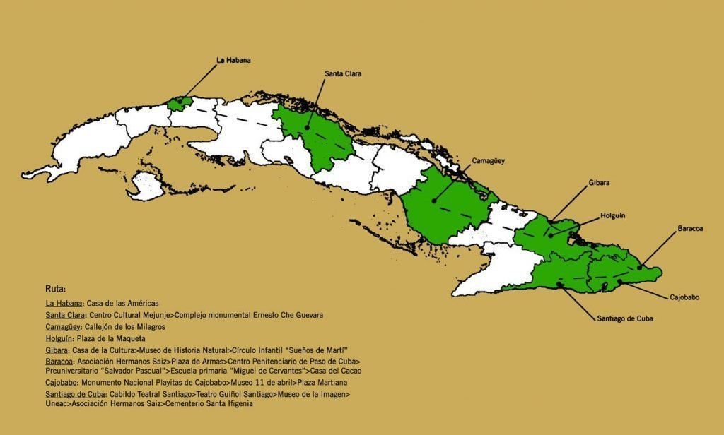 III Taller Casa Tomada recorre Cuba y llega a Santiago 1 Mapa-casa-tomada-2019