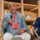 Los escritores cubanos Leonardo Padura y Elaine Vilar en la Feria Internacional del Libro de Guadalajara 2025