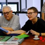 Visita de Víctor Rodríguez Núñez y Katherine Hedeen, traductores de la poesía de Fina García Marruz